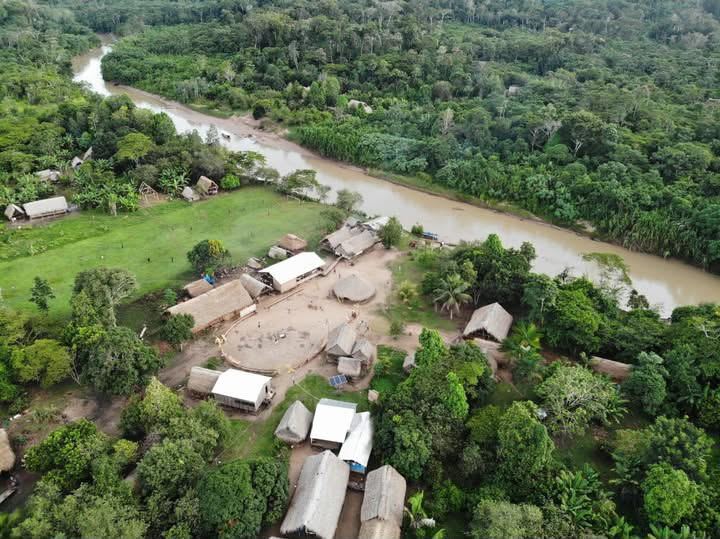 Boa Vista Village, aerial view — Jordão River, Acre, Brazil